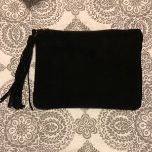 Black Fringe Clutch